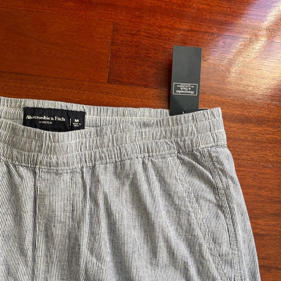 NWT Abercrombie & Fitch Men’s Short Light Blue Stripes Shorts NEW Size M - Picture 3 of 8